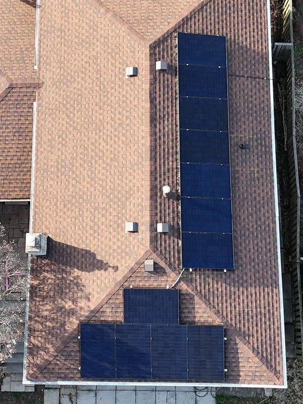 Solar install seen from above